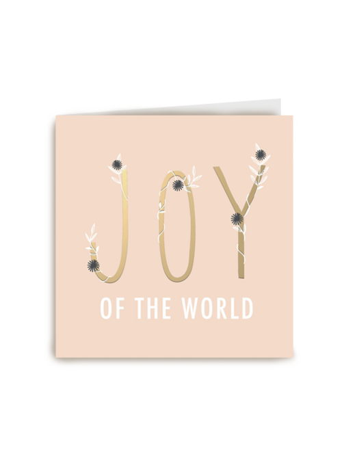 Kerstkaart Religieus Joy of the world
