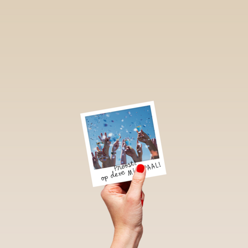 polaroid kaart jubileum deze mijlpaal