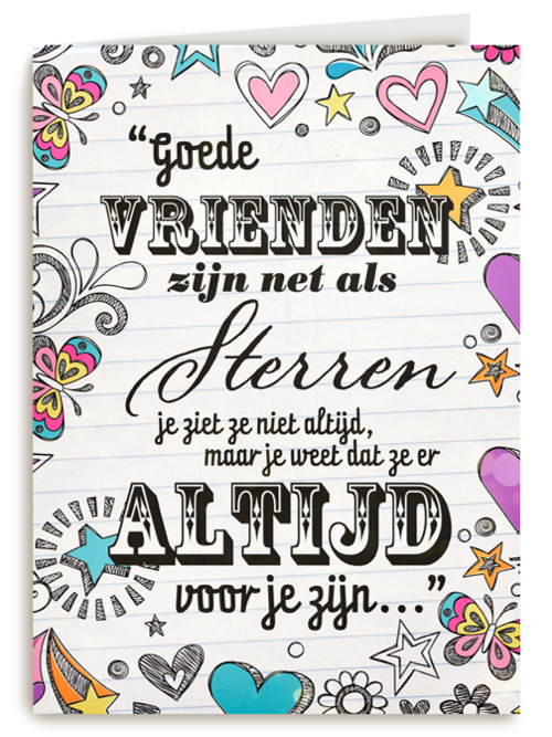 goede vrienden zijn net sterren