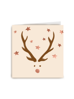 kerstkaart hip rudolph the red nose reindeer
