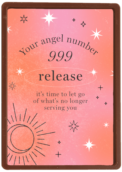 Chocolade Kaart | Hallmark | Angel Numbers 999 Release Stijlvol