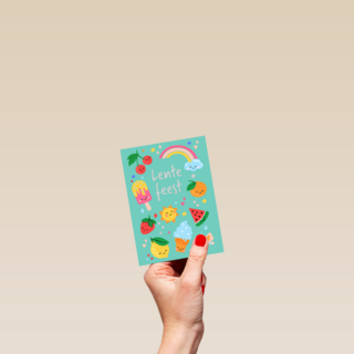 Lentefeest fruit regenboog