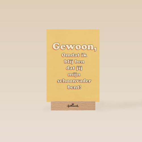 kaart blij dat jij mijn schoonvader bent