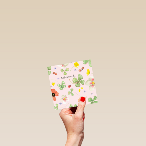 Kaart flowers by Marjolein Bastin Gefeliciteerd