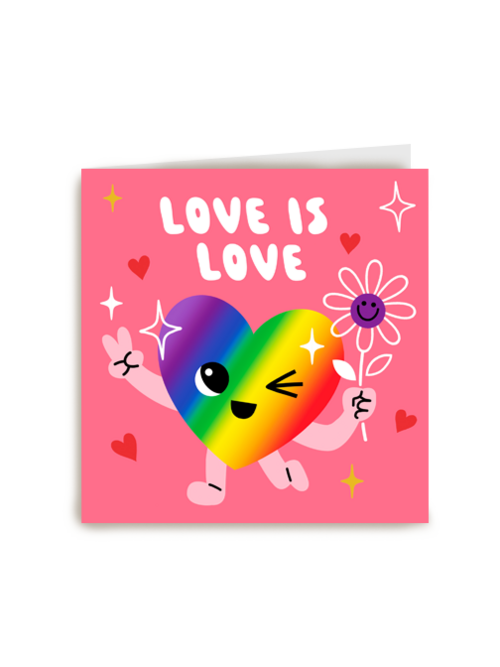 Love is love rainbow heart