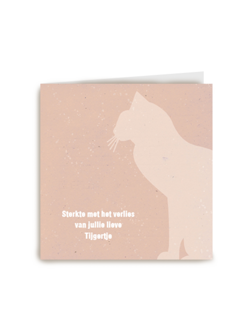 Kaart Hallmark | Condoleance Kaarten | Condoleance Huisdier Blanco Kat