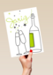 tekening champagne en glazen