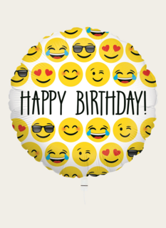 Ballon Happy Birthday Smiley Emoji Multi