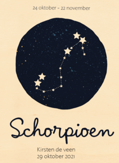 sterrenbeeld kaart schorpioen aanpasbare tekst