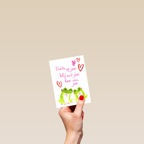 valentijnskaart klassiek blij met jou hou van jou