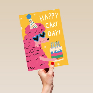 Verjaardagskaart Happy Cake Day