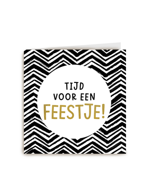 tijd voor een feestje met goud en patroon