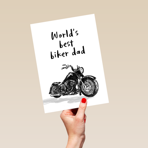 vaderdag kaart motorfiets