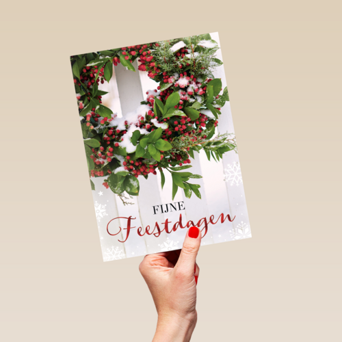 kerstkrans fijne feestdagen