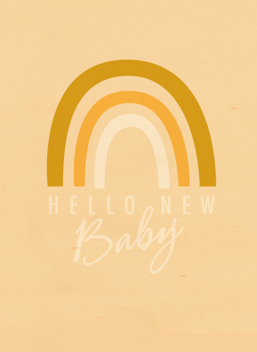 Houten Kaart Geboorte Felicitatie | Houten Kaart Hallmark | Geboorte Felicitatie | Geboorte Felicitatie Regenboog