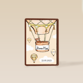 Geboorte felicitatie ballon met beer