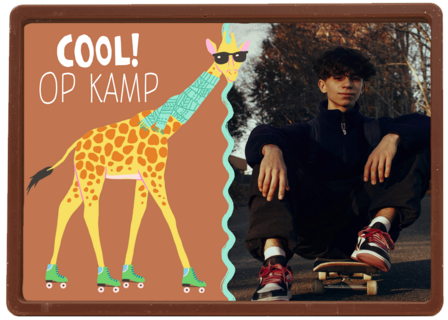 Giraf Cool Op Kamp fotokaart