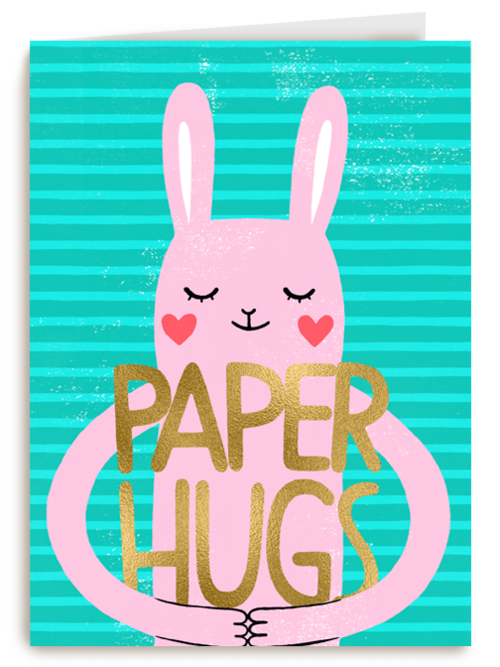 Pasen kaart Paashaas paper hug
