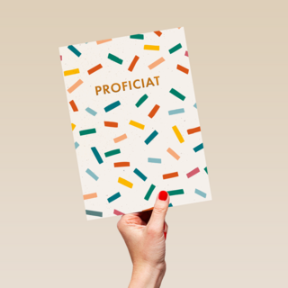 Proficiat met confetti