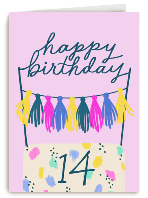 Kaart Hallmark | Kaart Met Leeftijden | Happy Birthday Met Deze Uitbundige Taart
