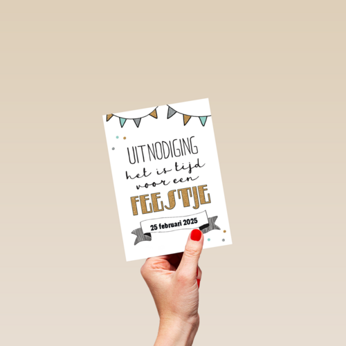 uitnodiging feest het is tijd voor een feestje