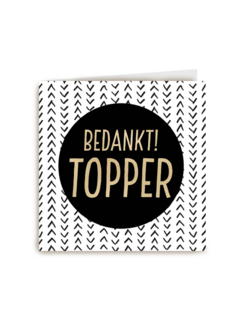 bedankt kaart zakelijk bedankt topper