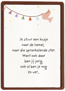 condoleancekaart met duif en slinger