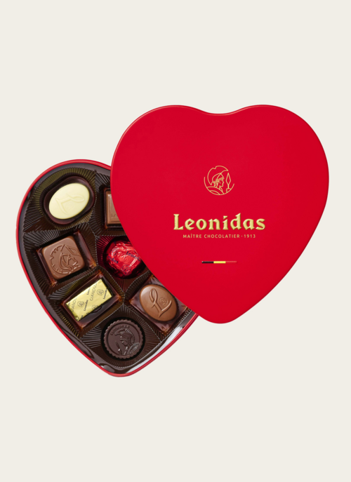 Leonidas Chocolade Bonbons Hartendoos 9 Stuks | Leonidas Cadeau Chocolade |