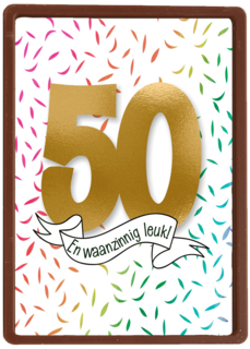 Verjaardagskaart 50 en waanzinnig leuk