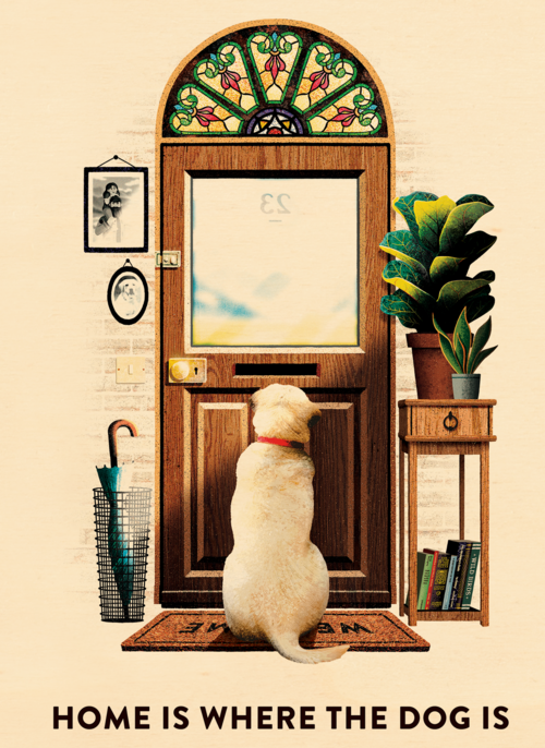 Houten Kaart Felicitatie Nieuwe Woning | Houten Kaart Hallmark | Felicitatie Nieuwe Woning | Home Is Where The Dog Is