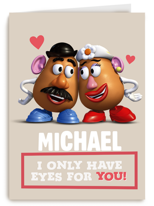 Kaart Hallmark | Liefde Valentijn | Mr Potatohead Liefde Kaart I Only Have Eyes For You