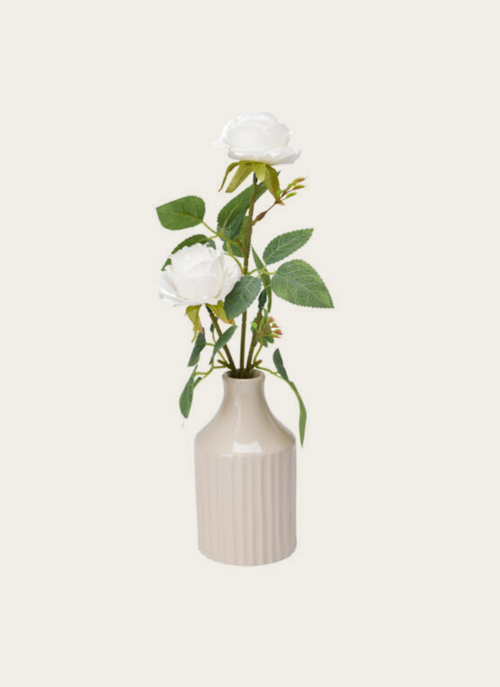 Witte Roos Kunstbloem Cadeau Bloemen En Planten |