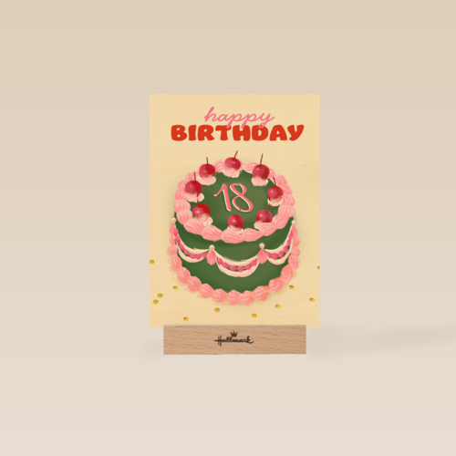happy birthday cake with 18
