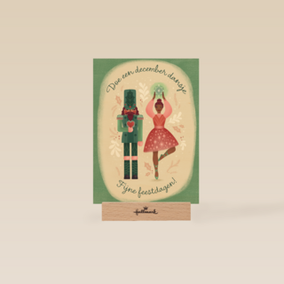 Kerstkaart klassiek doe een december dansje