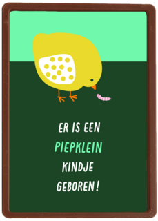 Geboortefelicitatie piepklein kindje geboren