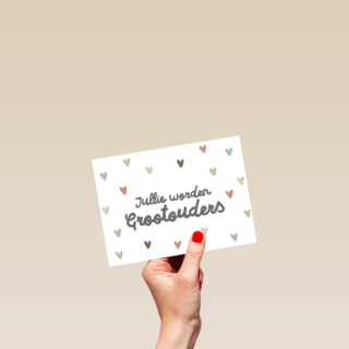 zwangerschap felicitatie jullie worden grootouders hartjes