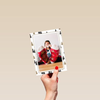 fotokaart met kerstsokken