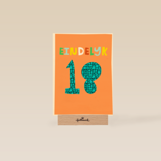 Verjaardagskaart Eindelijk 18 jongen man