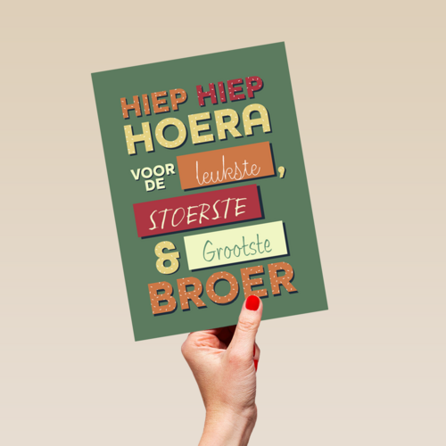 een verjaardagskaart voor een broer
