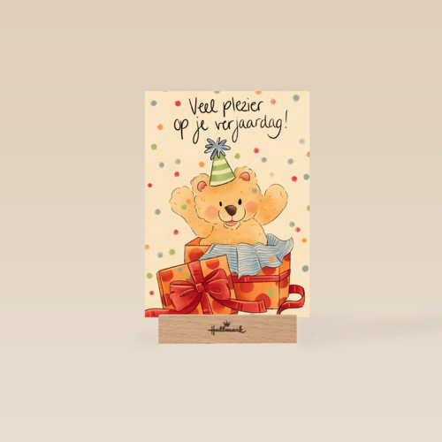 verjaardagskaart kids beer surprise matia studio