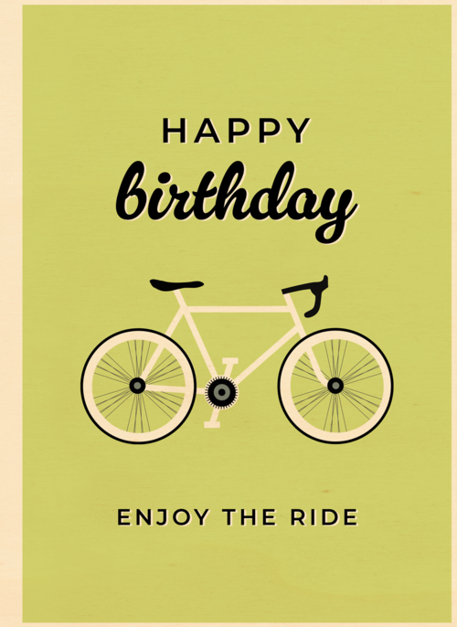 happy birthday enjoy the ride op je fiets