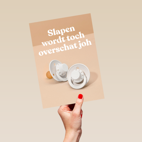 baby kaart andc slapen wordt toch overschat joh