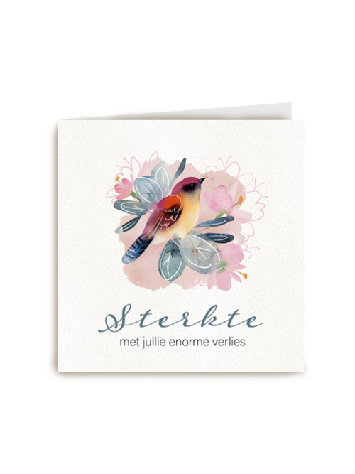 Sterkte kaart met vogel afbeelding