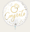 Ballon Ring Wit Goud Congrats