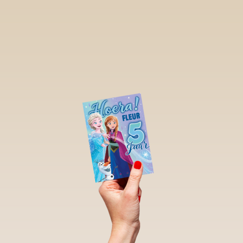 Frozen verjaardagskaart 5 jaar