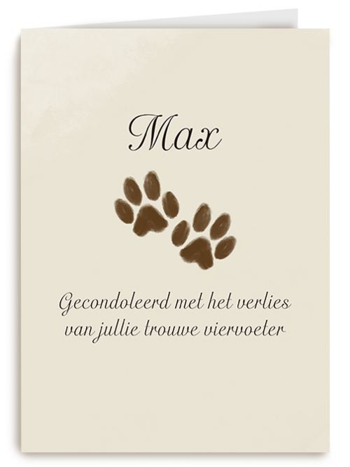 Kaart Hallmark | Condoleance kaarten | Condoleance Trouwe Viervoeter
