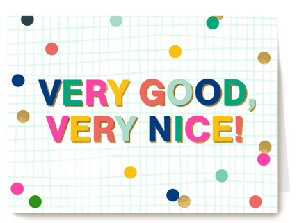 geslaagd kaart very good