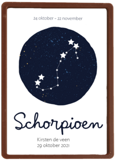 sterrenbeeld kaart schorpioen aanpasbare tekst