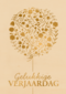 Gouden ballon met Gelukkige verjaardag