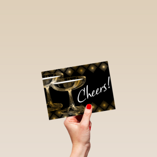 verjaardag kaart vrouw cheers